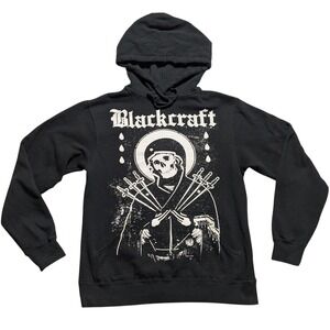 Blackcraft Cult Skeleton Swords Morality Quote Men Small? Double-Sided Hoodie